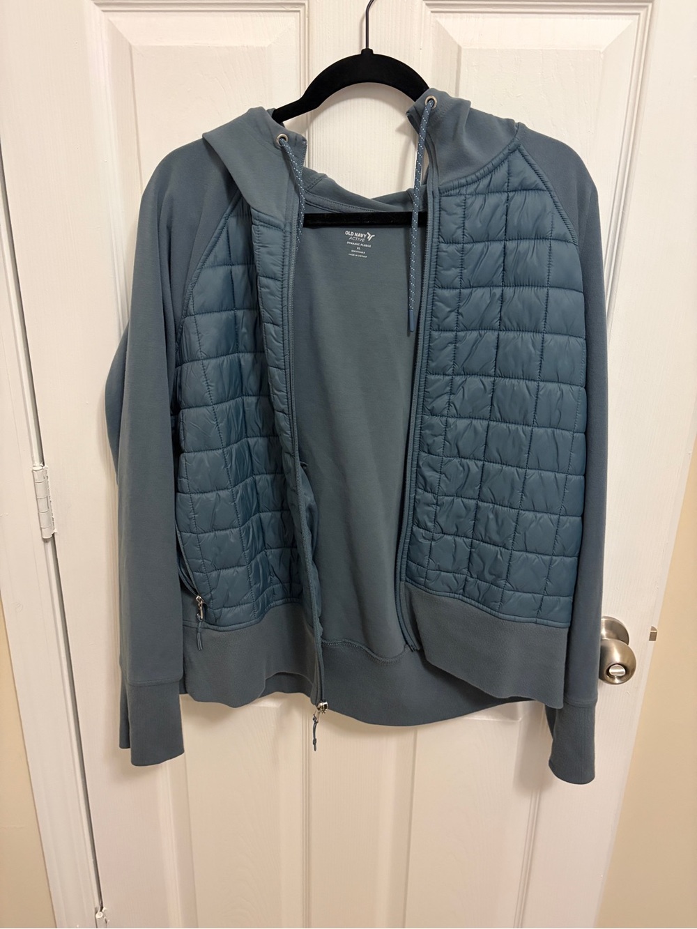 Old Navy Quilted Hooded Jacket - Slate Blue